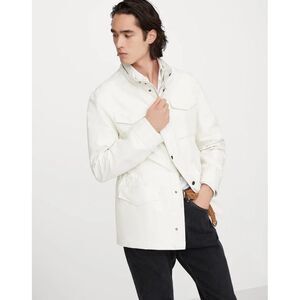 Brunello Cucinelli Beige Linen Shell Men's Jacket